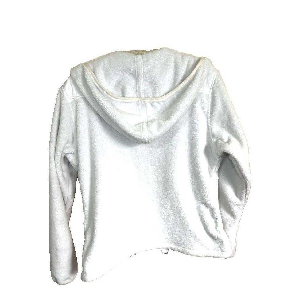 The North Face Women’s Osito Fleece full Zip Up Hoodie Sweatshirt Size L white - Picture 3 of 12